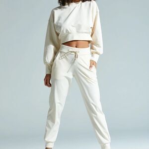 Noli Cream Track Pants With Tie Size Small